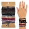 Wrapables Boho Hair Tie Bracelets for Women, No Damage Elastic Hair Bands, Hair Accessories for Thick and Thin Ponytails (20pcs), Dark and Bright